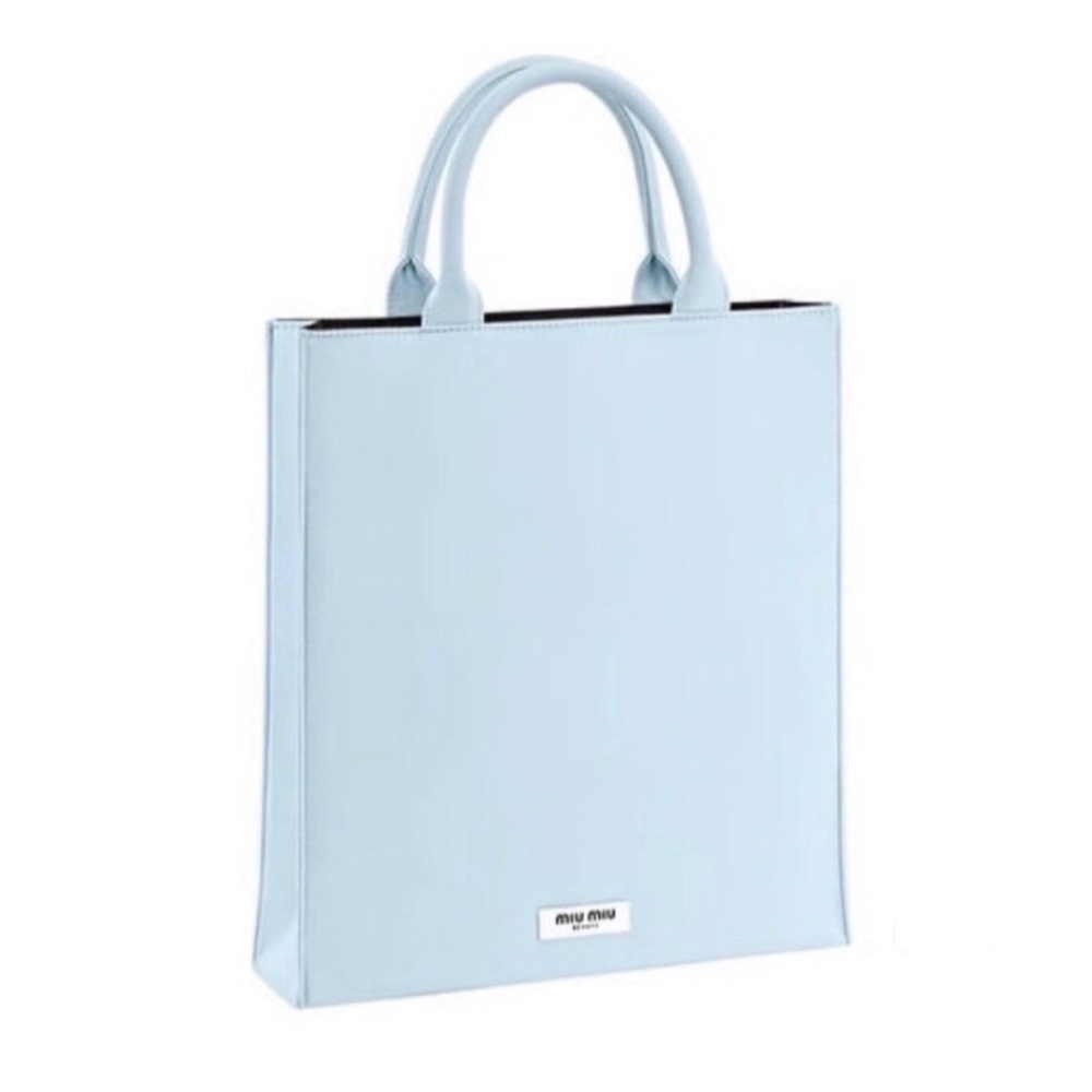Miu Miu Beauty Pale Blue Tote Bag